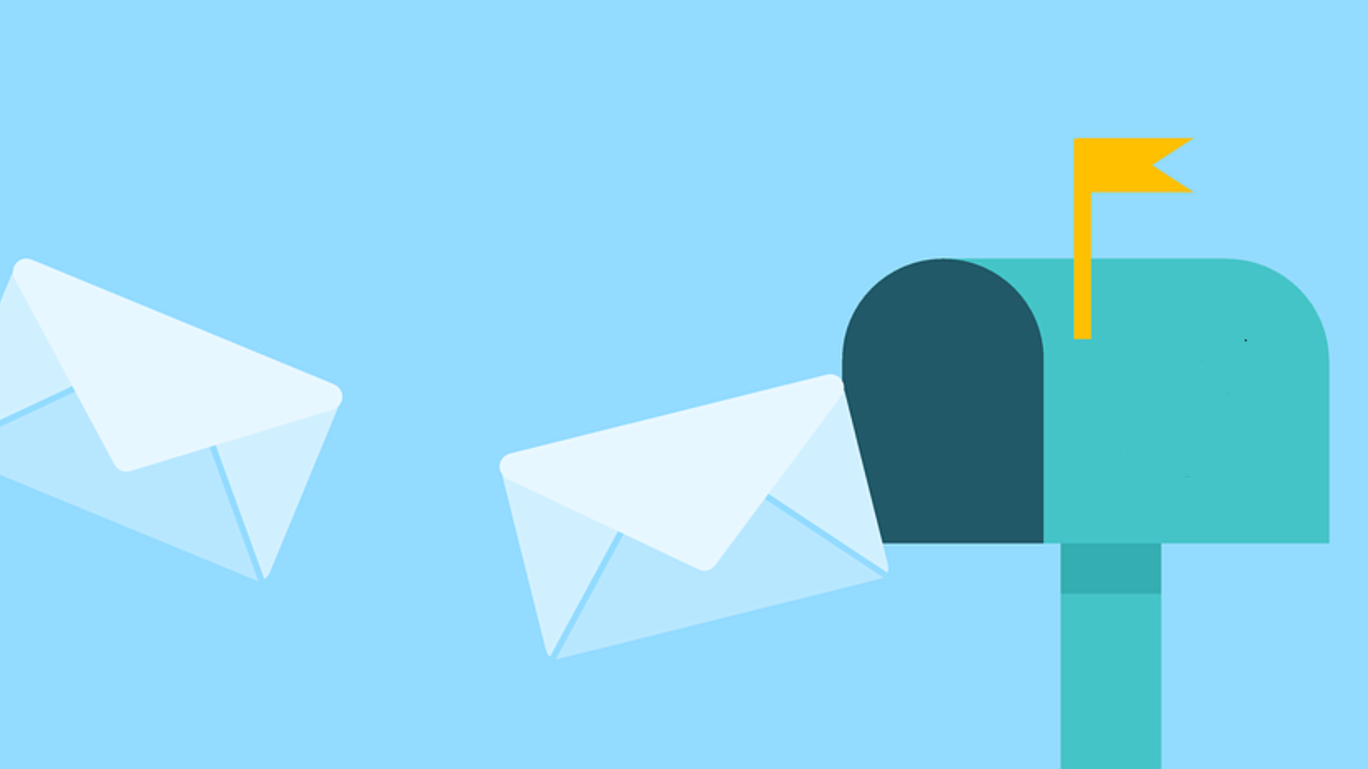 Envelopes going into a post box