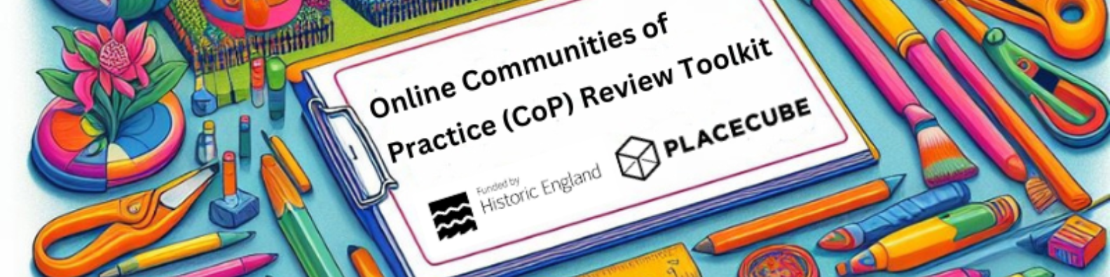 Clipboard showing the Online Community of Practice Review Toolkit