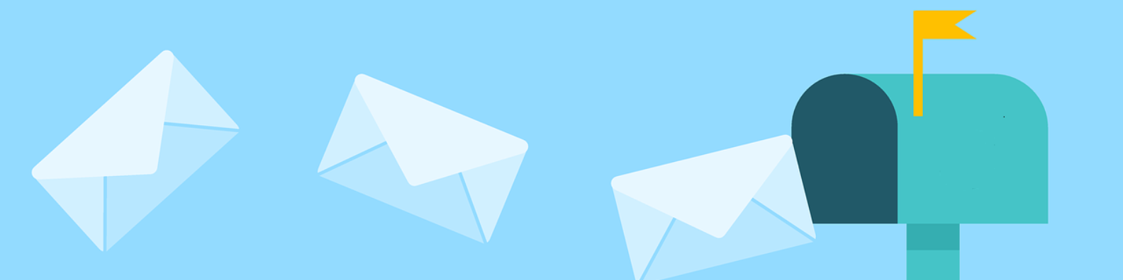 Envelopes going into a post box