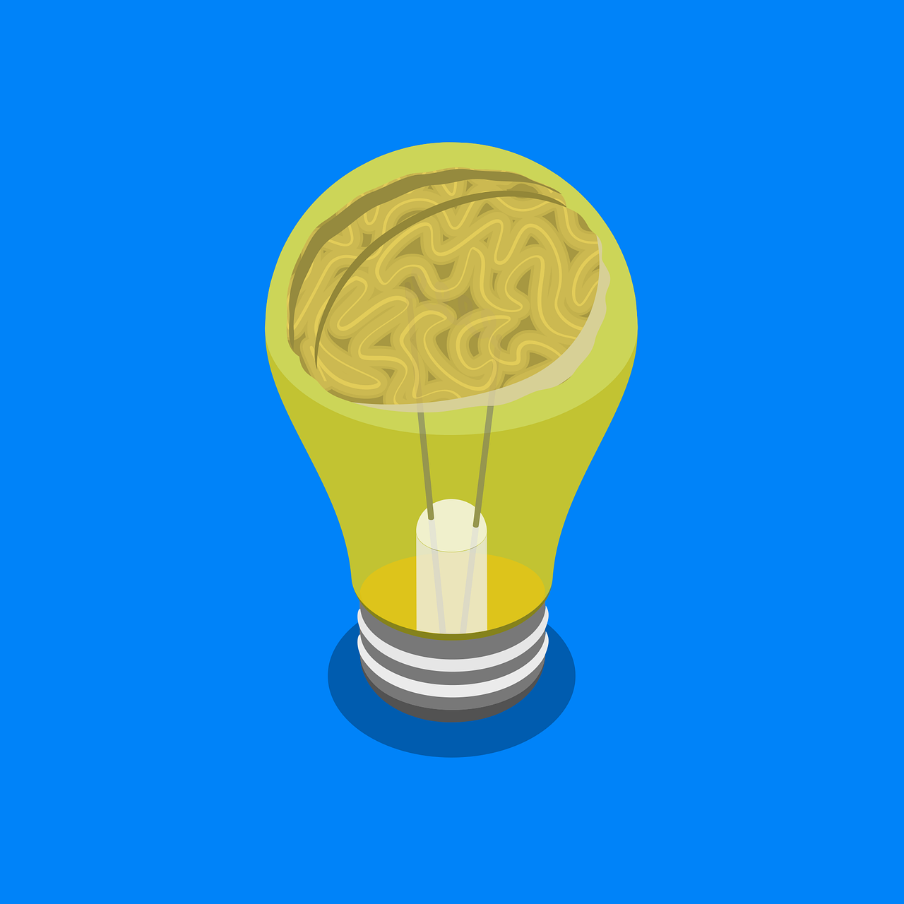 Brain inside a lightbulb