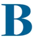 A teal capital 'B' for Broadway Initiative