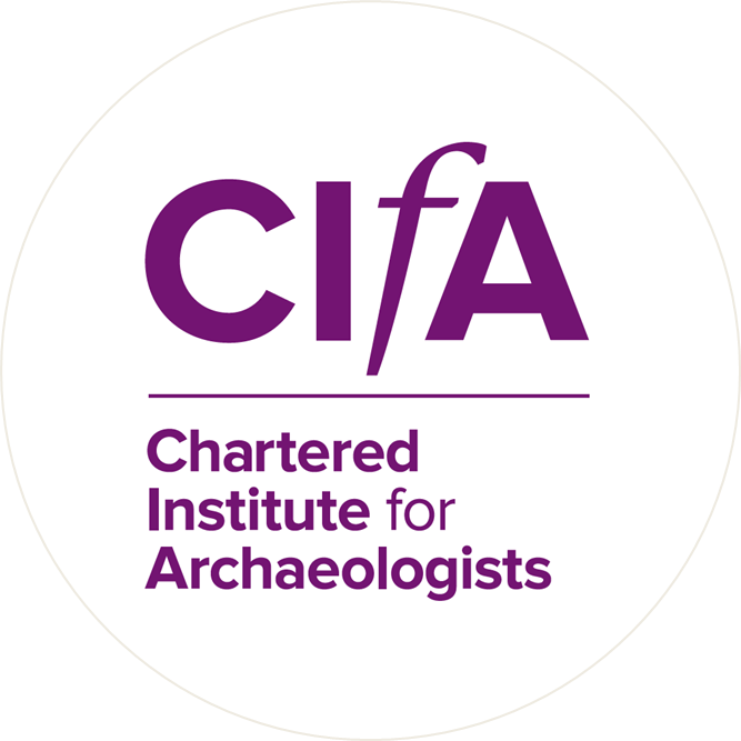 'CIfA | Chartered Institute for Archaeologists' stacked in purple text
